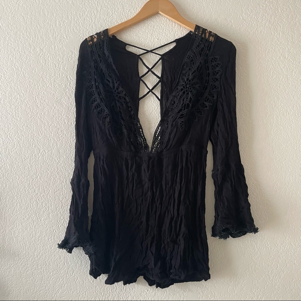 Topshop woven beach coverup crochet - Picture 4 of 8